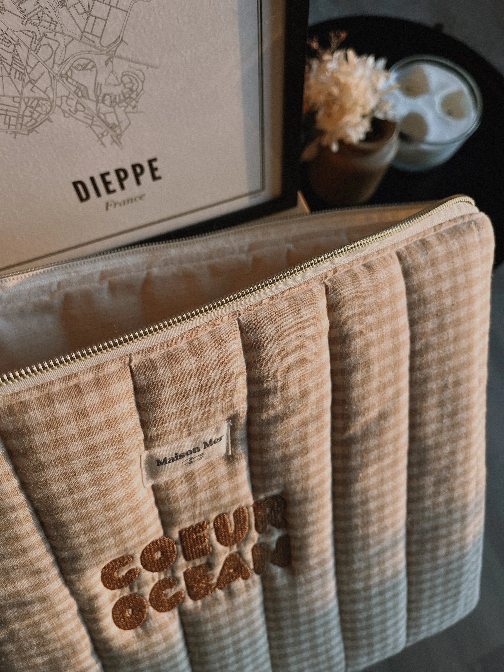 Housse d’ordinateur "coeur océan" 13 pouces Maison Mer